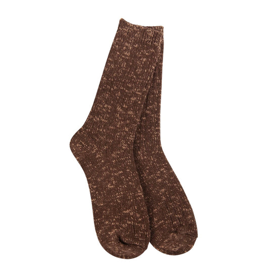 World's Softest Socks Weekend Cotton Slub Marled Crew