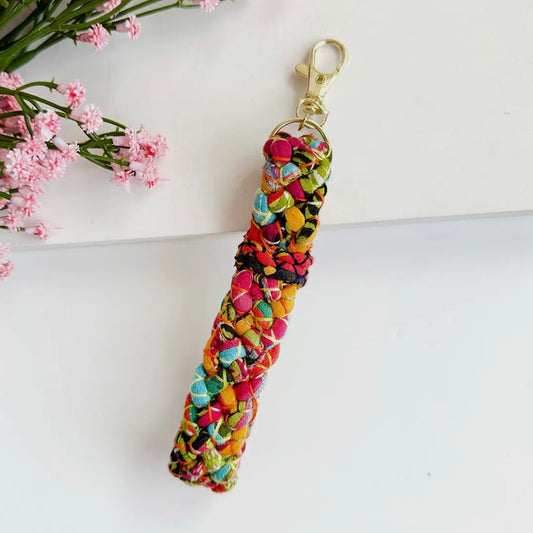 Kantha Intertwined Keychain Bag Clip