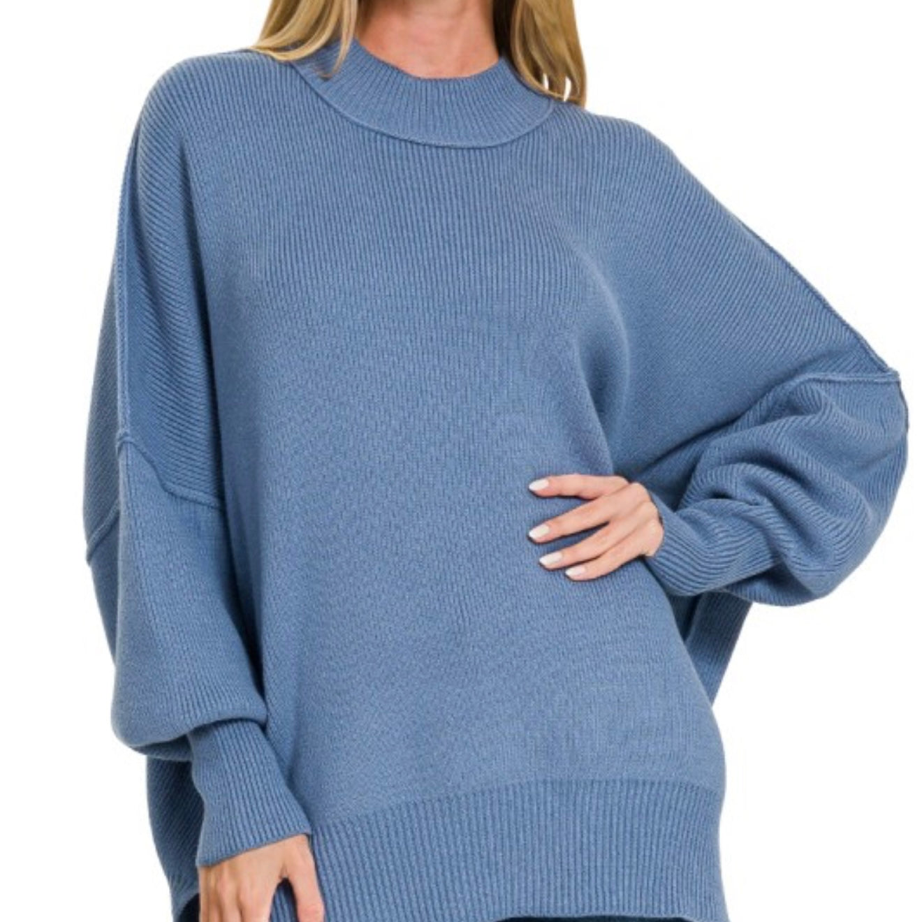 Side Slit Oversized Sweater