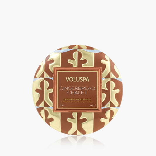 Voluspa Gingerbread Chalet Mini Tin Candle