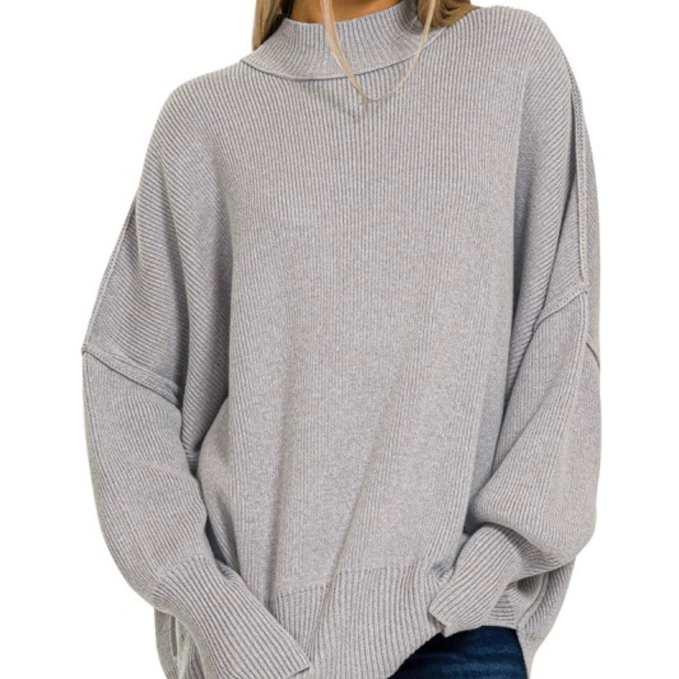 Side Slit Oversized Sweater