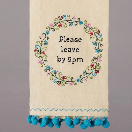 Leave By 9 Kitchen Towel