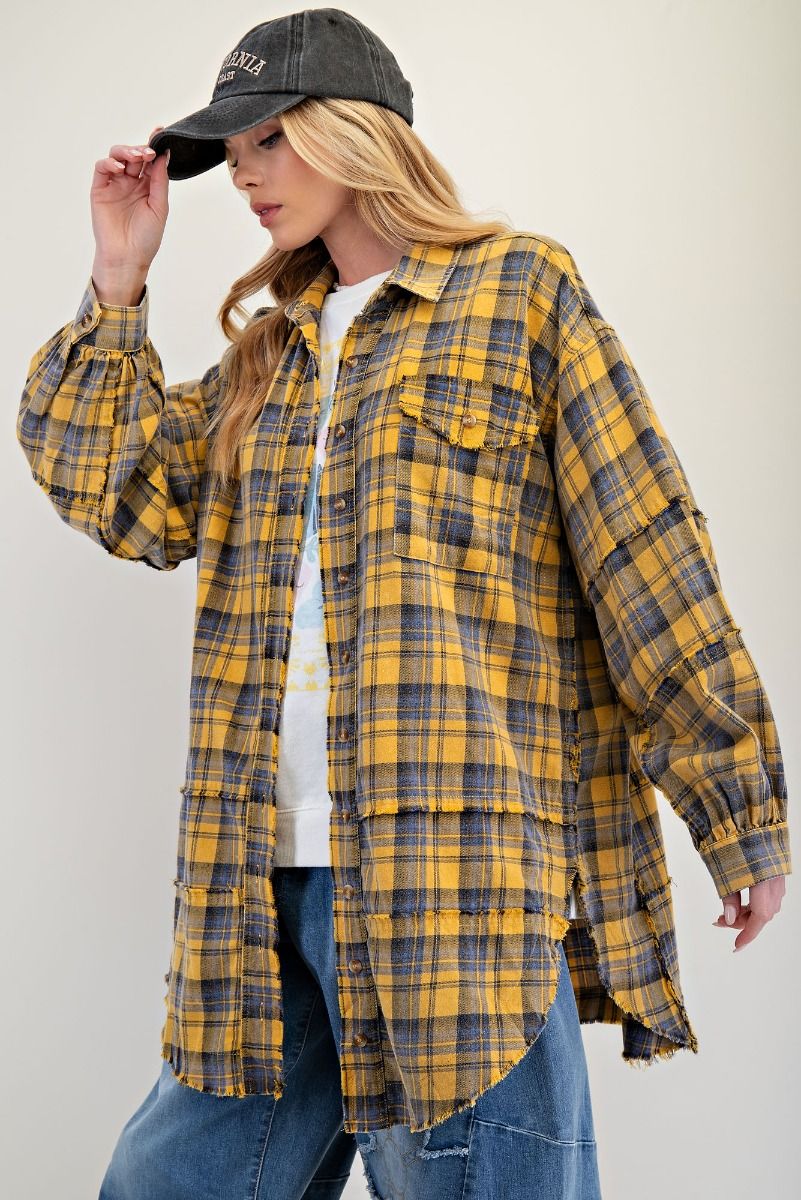 Easel Mineral Washed Button Down Flannel