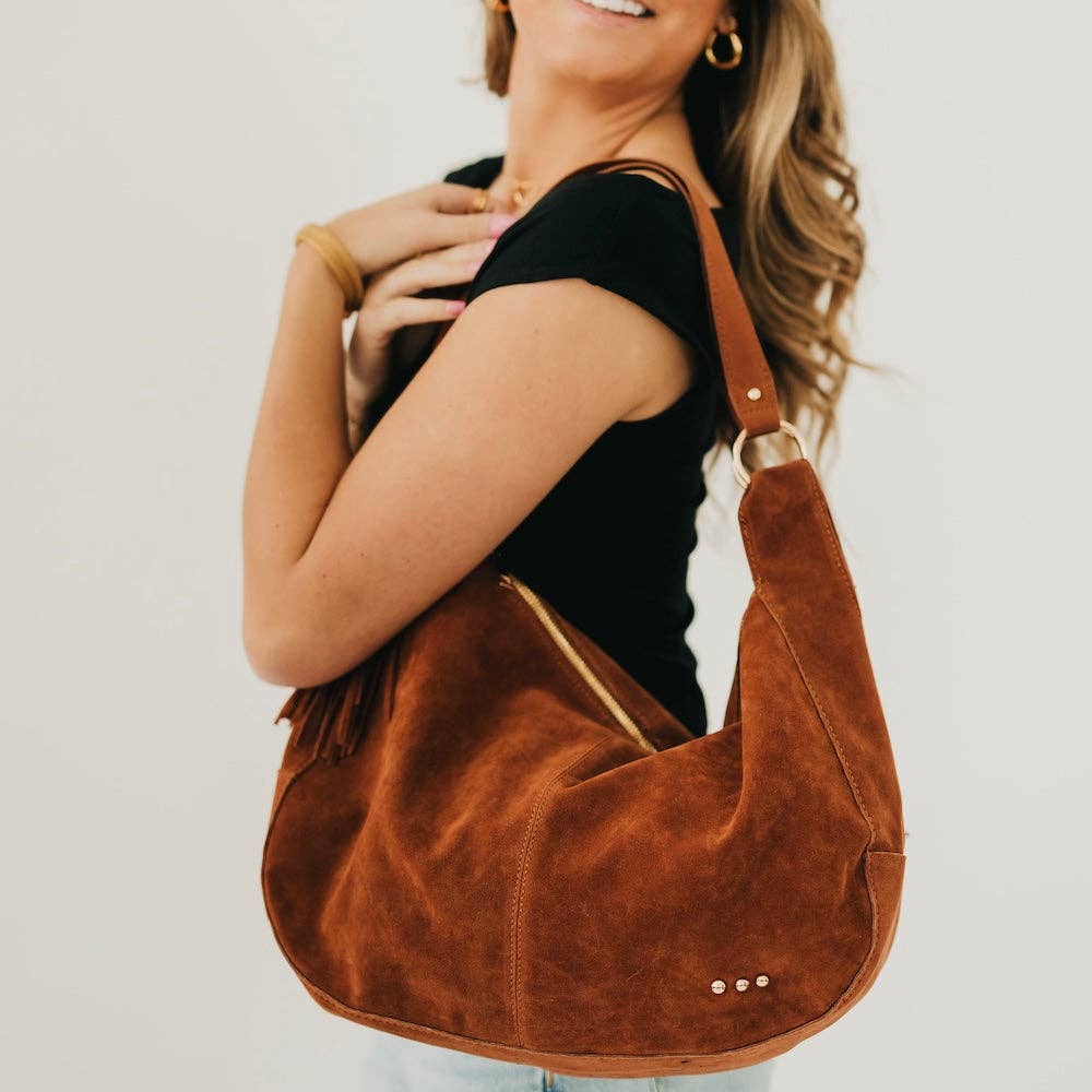 Hazel Hobo Shoulder Bag with Tassel
