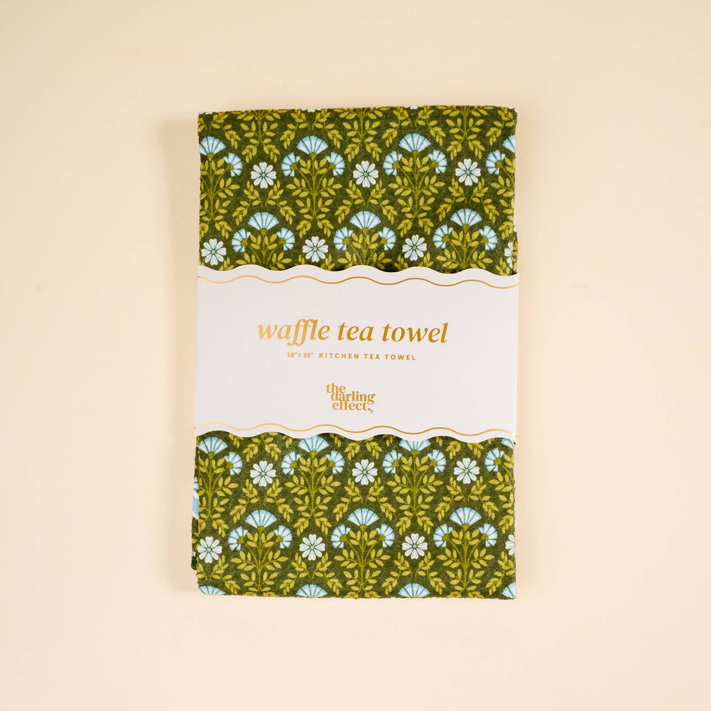 Waffle Tea Towel–Everbloom Forest Green
