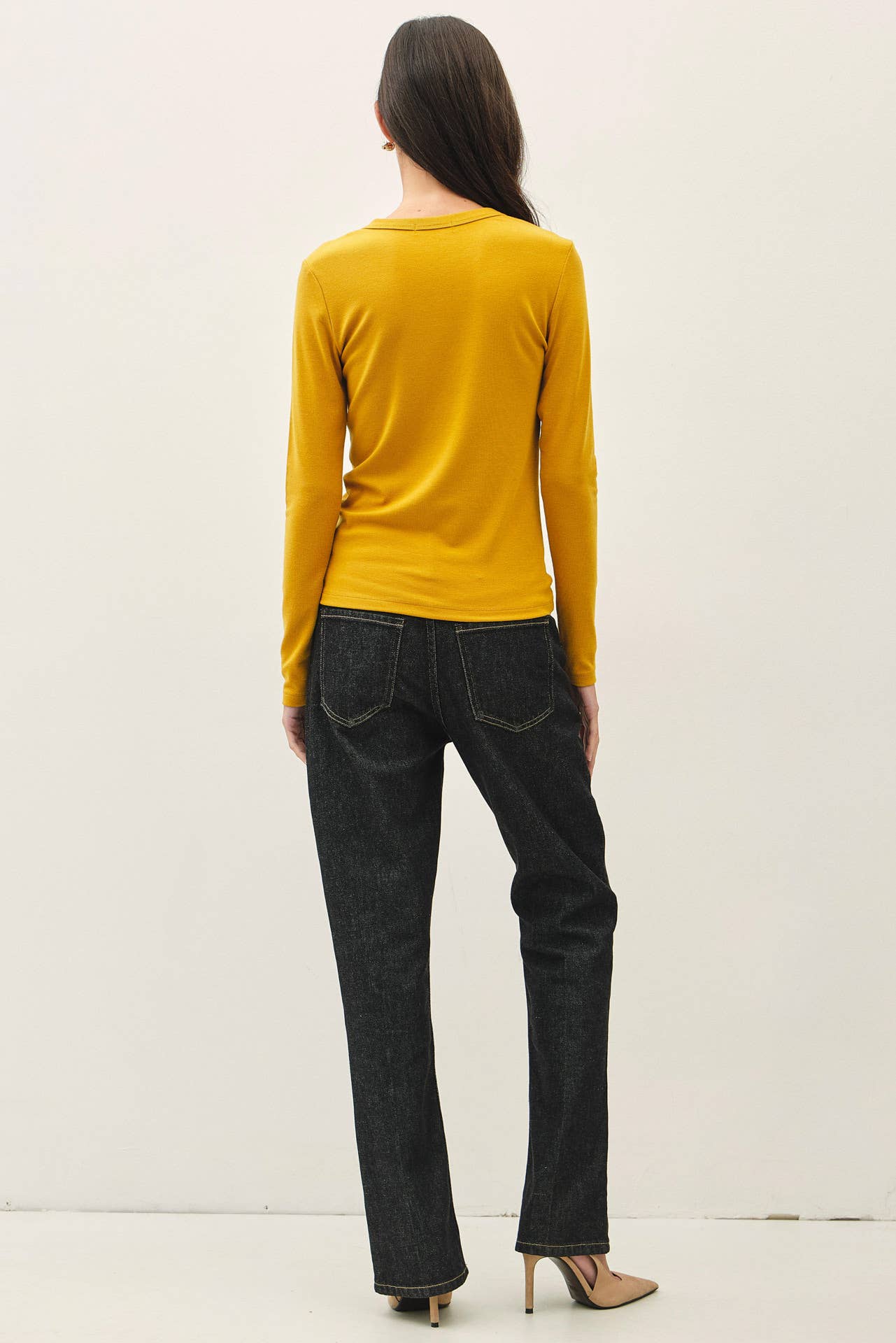 Round Neck Long Sleeve Top