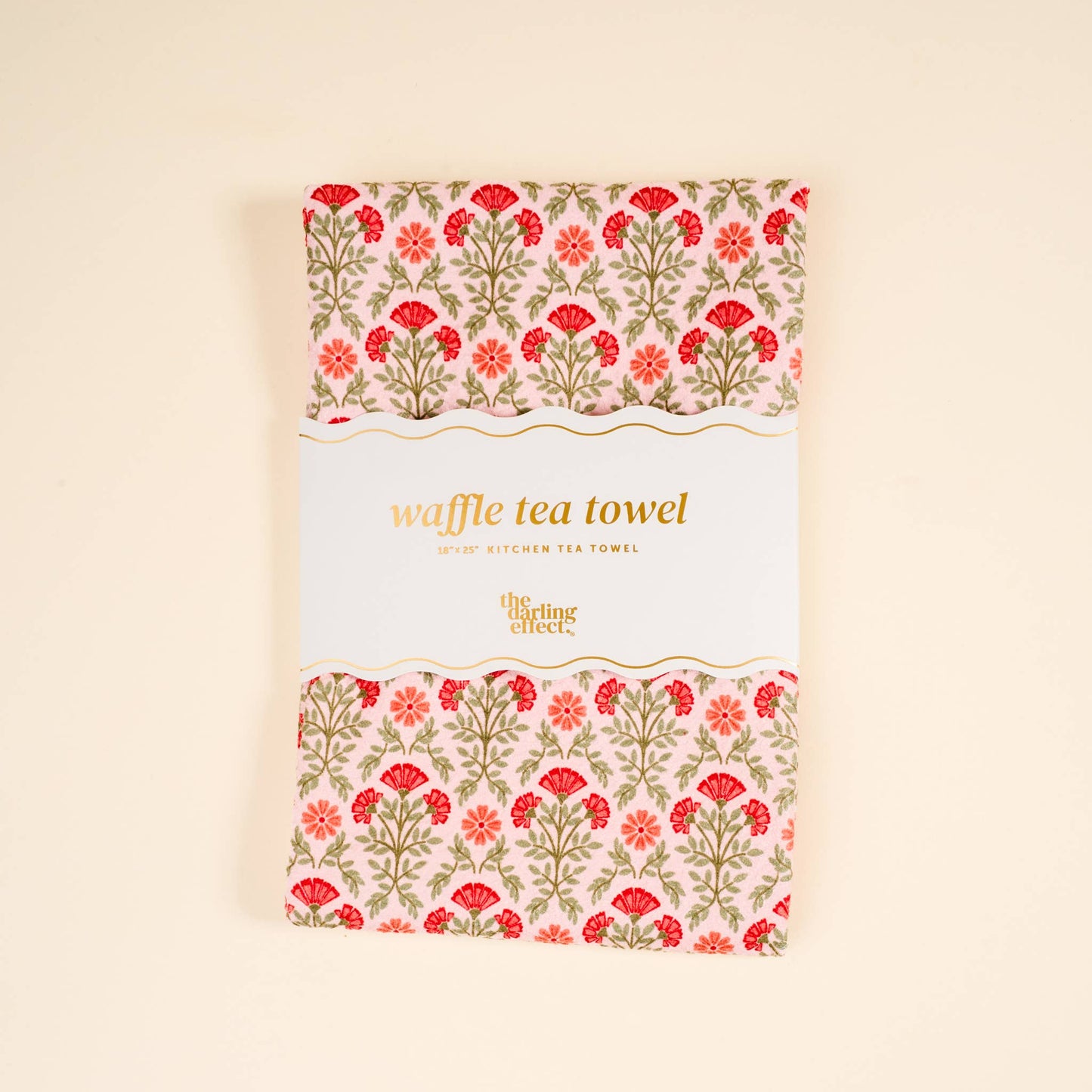 Waffle Tea Towel–Everbloom Dusty Rose