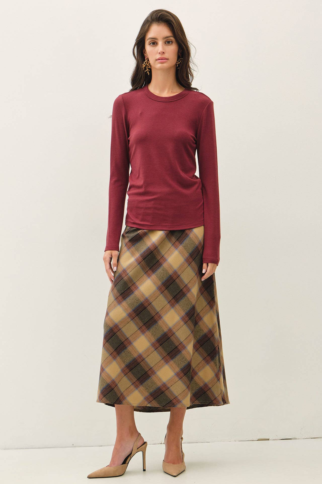 Round Neck Long Sleeve Top