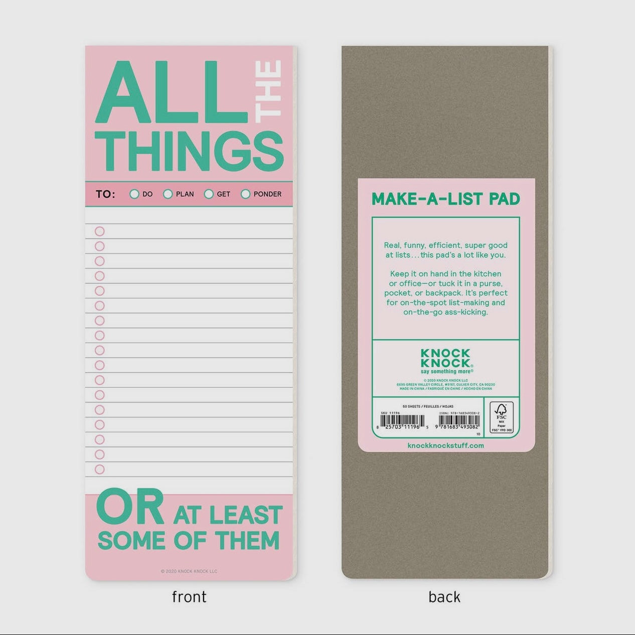 All The Things Make-A-List-Pad