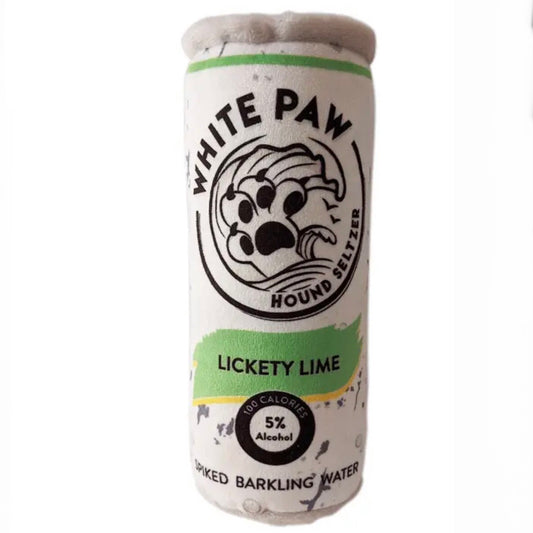 White Paw Lickety Lime Plush Dog Toy