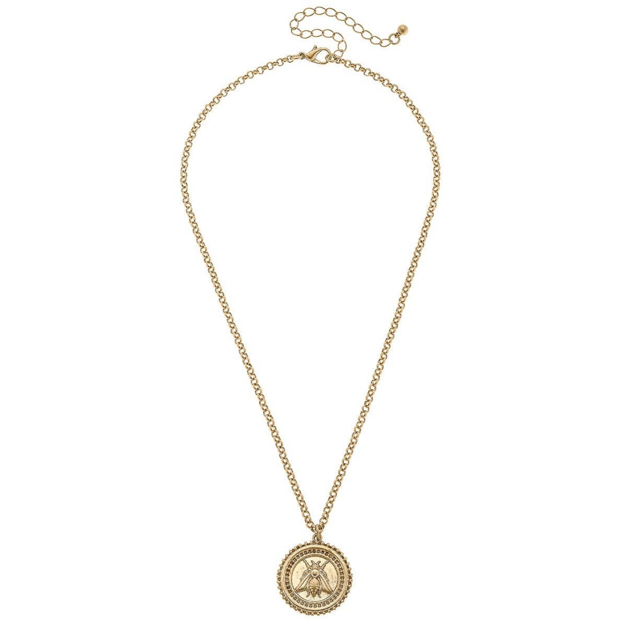 Bee Medallion Pendant Necklace