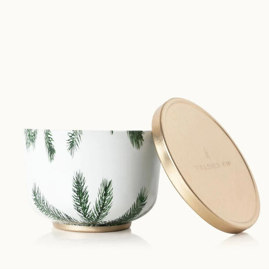 Frasier Fir Candle Tin With Gold Lid