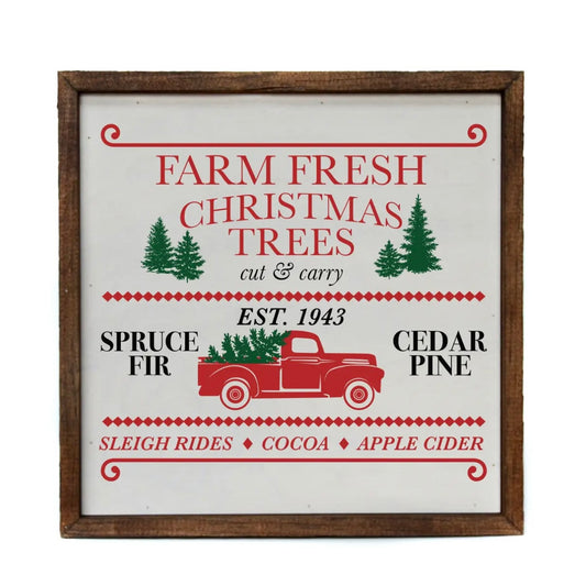 Farm Fresh Christmas Trees Sign