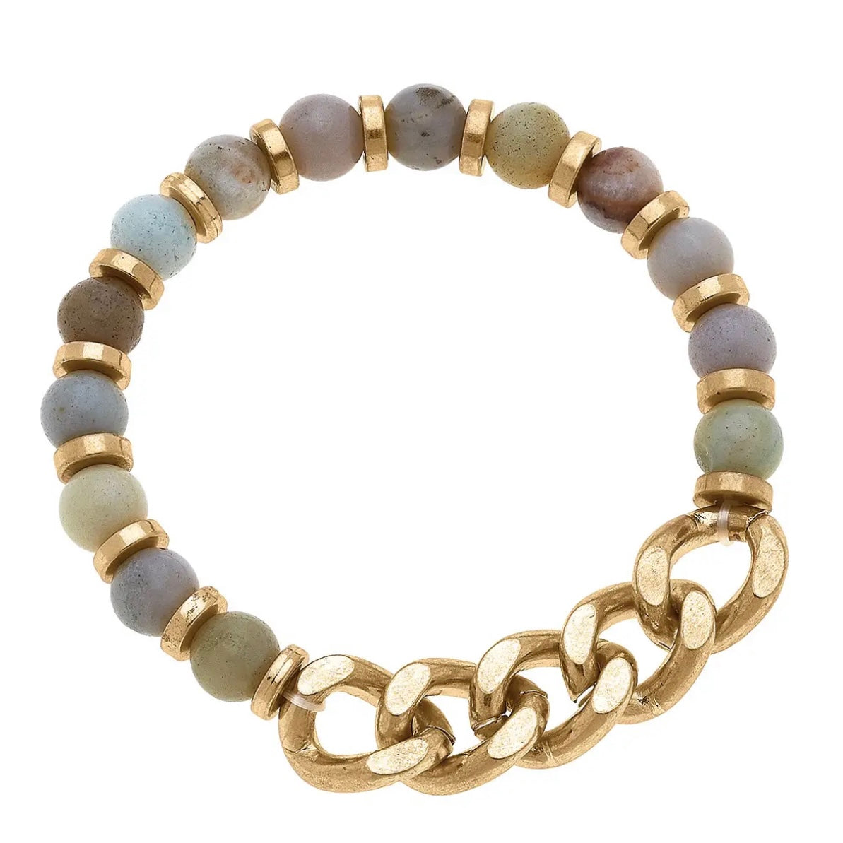 Gemstone Chunky Chain Bracelet