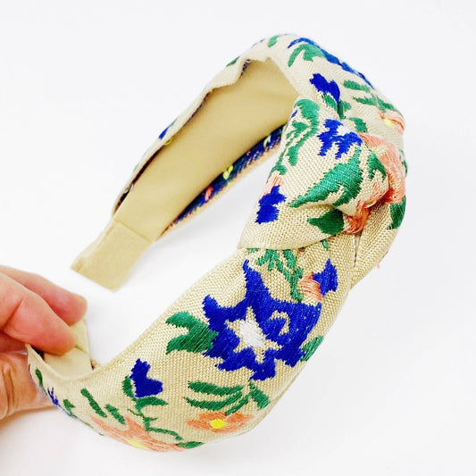 Floral Embroidered Headband