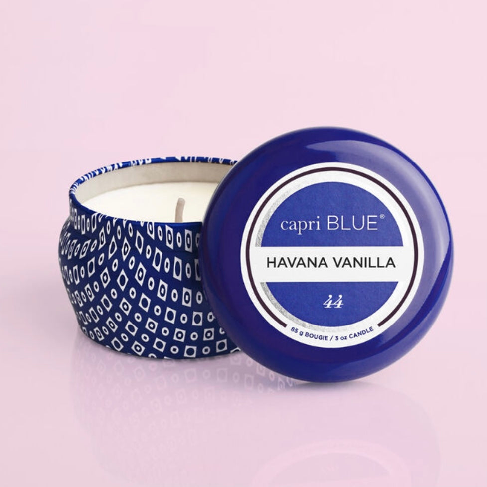 Havana Vanilla Blue Mini Tin Candle