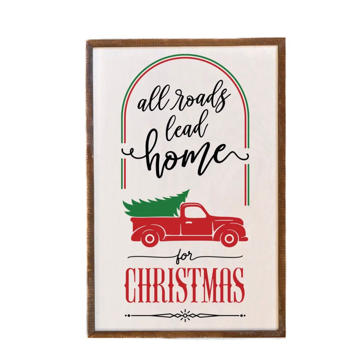 All Roads Lead Home For Christmas Sign