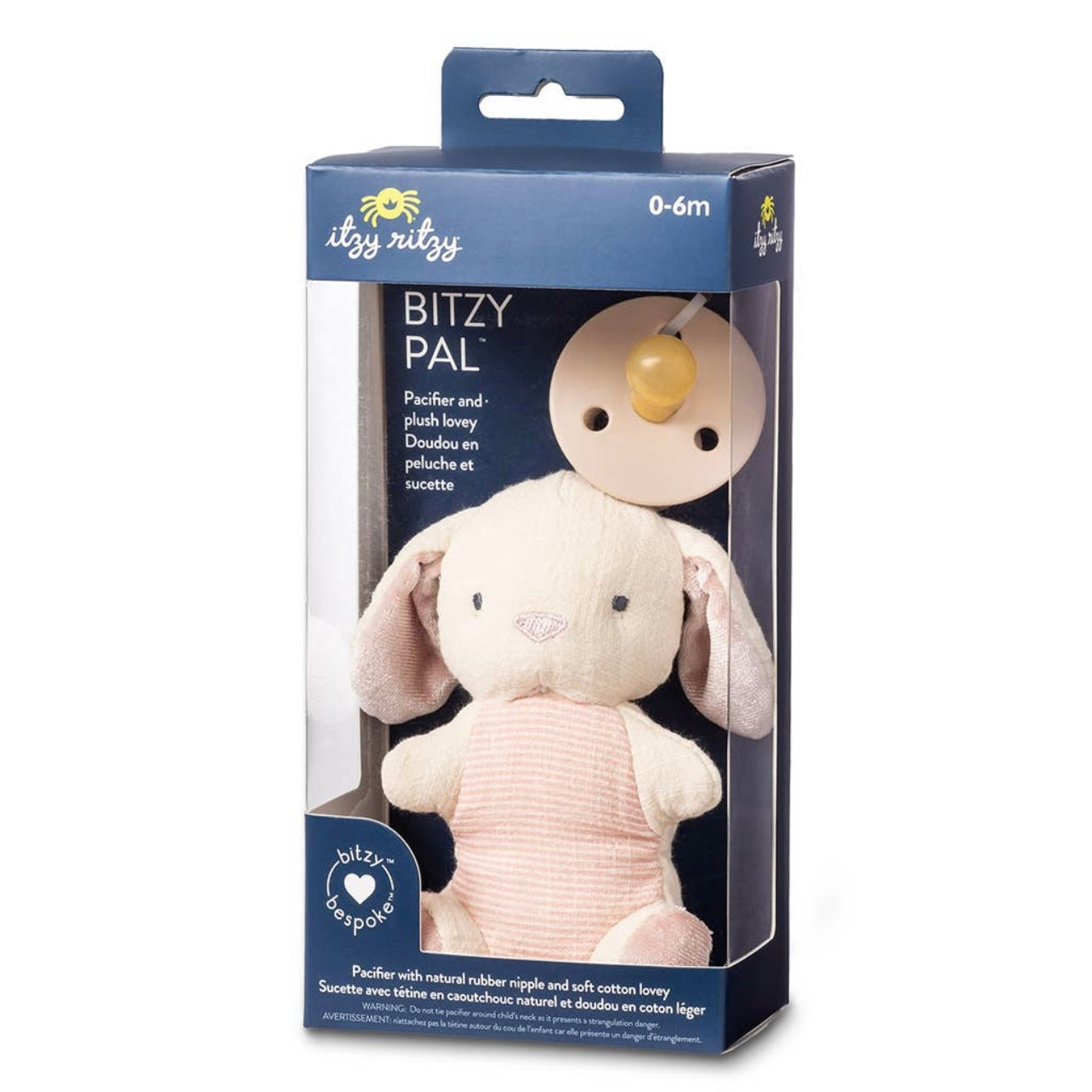 Bitzy Pal Natural Pacifier & Stuffed Animal